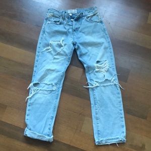 Current Elliot Destroyed Mom Jeans
